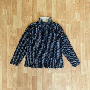 LL Bean Blue and White Fleece